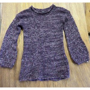 DEX Purple 100% Acrylic Knit Long Sleeve Sweater Women's XS